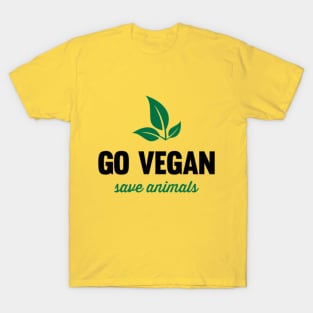 Go Vegan, Save Animals T-Shirt